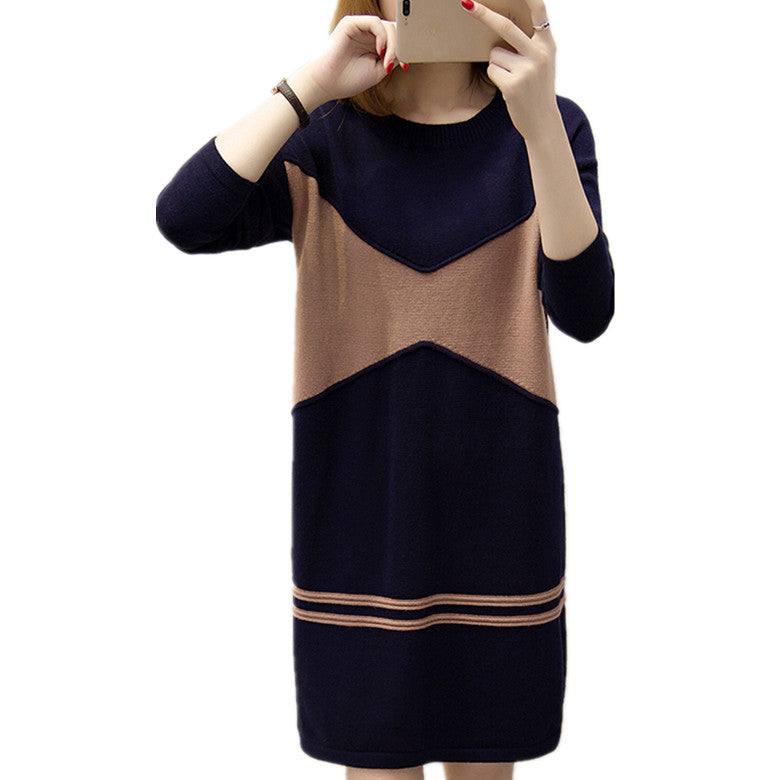 Women's Clothes Autumn And Winter Fashion Long Sleeve Dress Loose