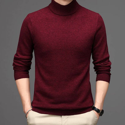 Pure Cashmere Sweater Men's High Neck Thickened Style