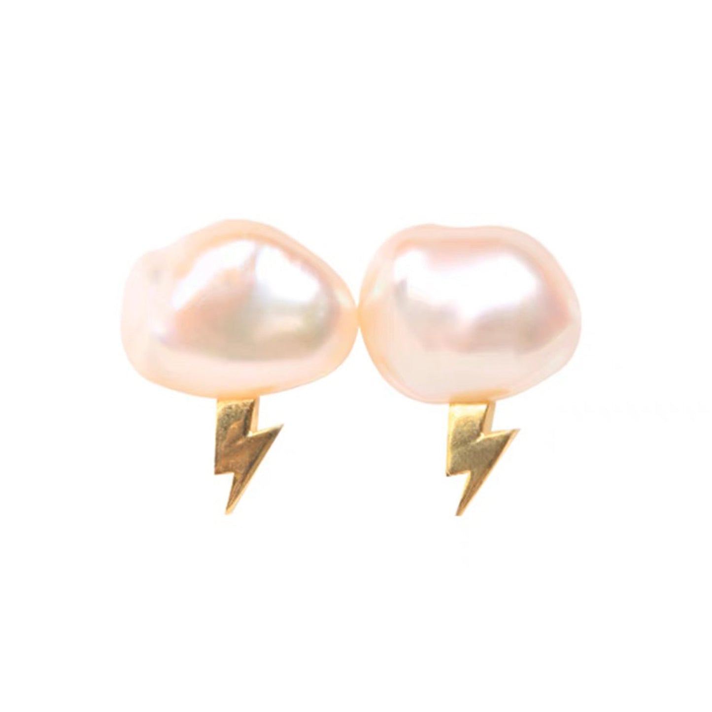 Natural Freshwater Pearl Cloud Baroque Clavicle Chain Earrings