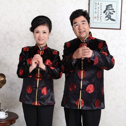 Middle-aged And Elderly Tang Suit Wedding Reception Clothes