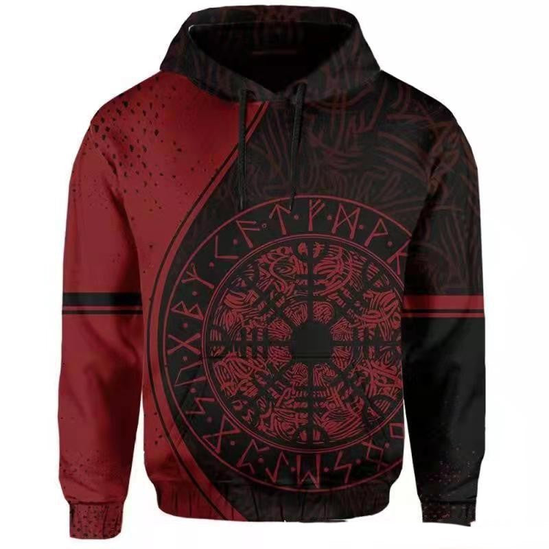 Printed Street Fashion Hoodie Man