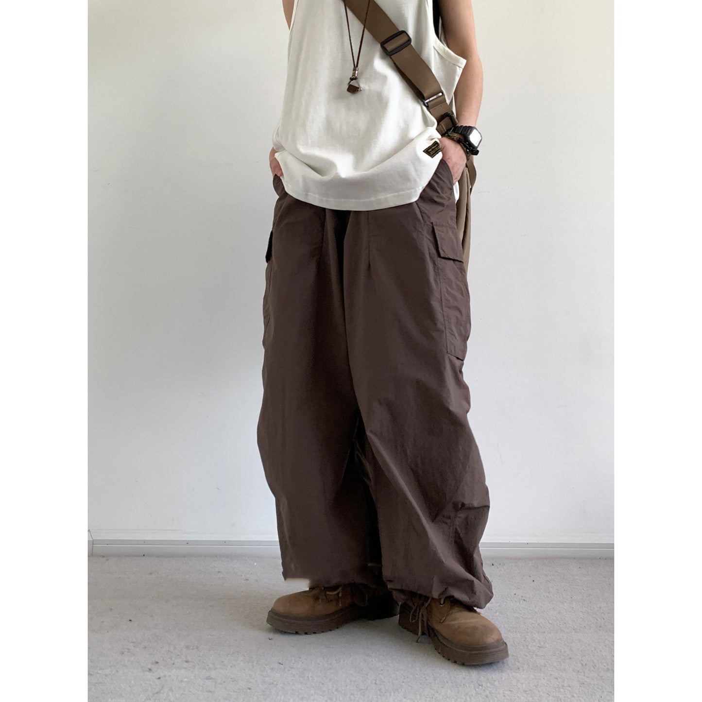 Retro Straight Loose Wide-leg Workwear Casual Trousers