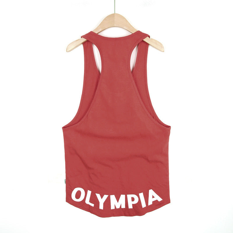 Loose Men's Sports Casual Korean-style Summer Cotton Gym Running Training I-shaped Vest