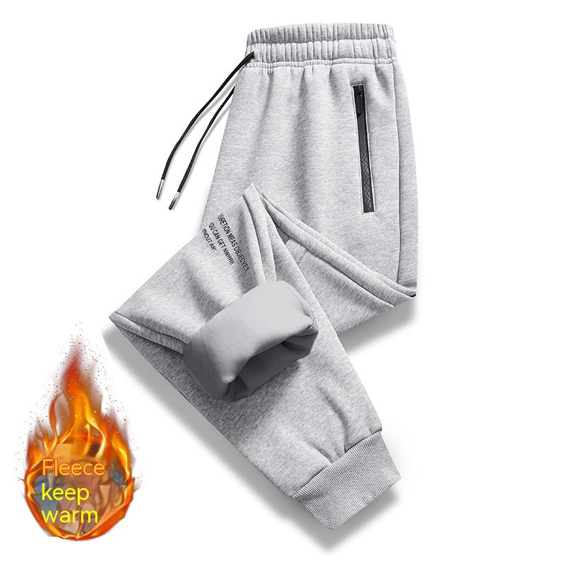 Fleece-lined Warm Leisure Tappered Sports Cotton Pants