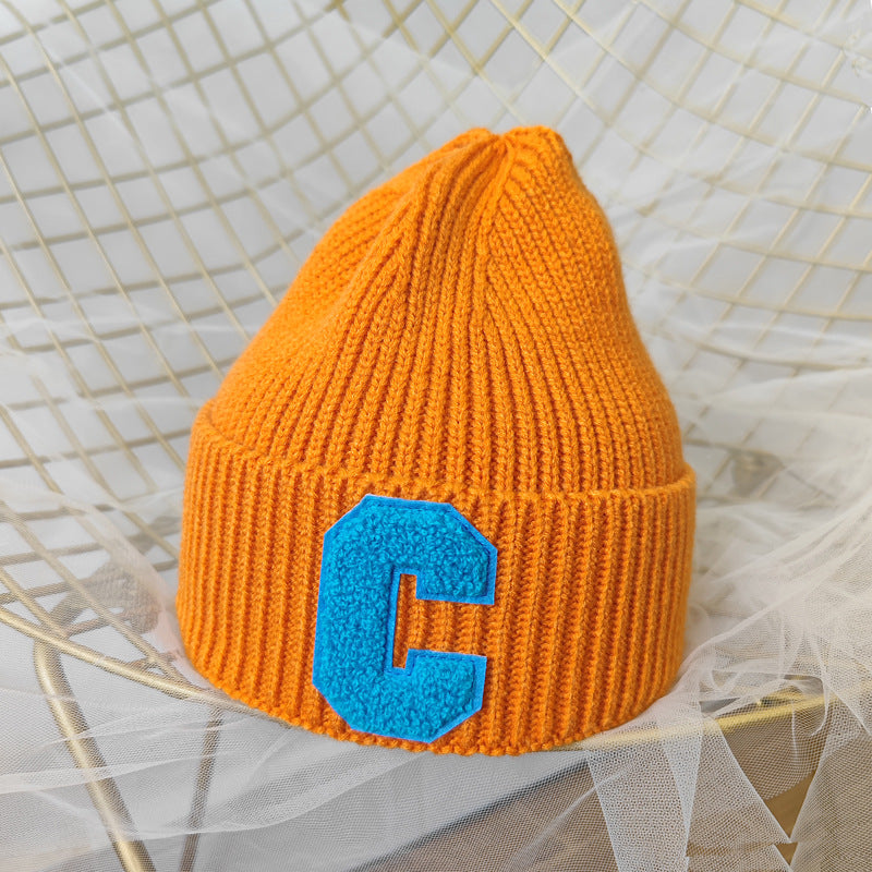 Simple Large C Woolen Cap