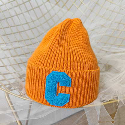 Simple Large C Woolen Cap