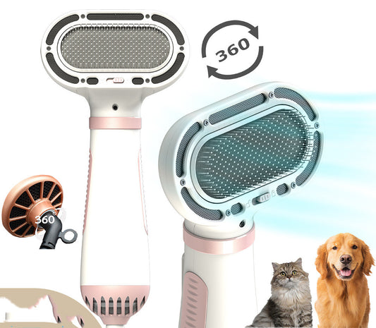 Hot-air Pet Combing And Hair Dryer For Drying Pulling And Removing Hair Combo