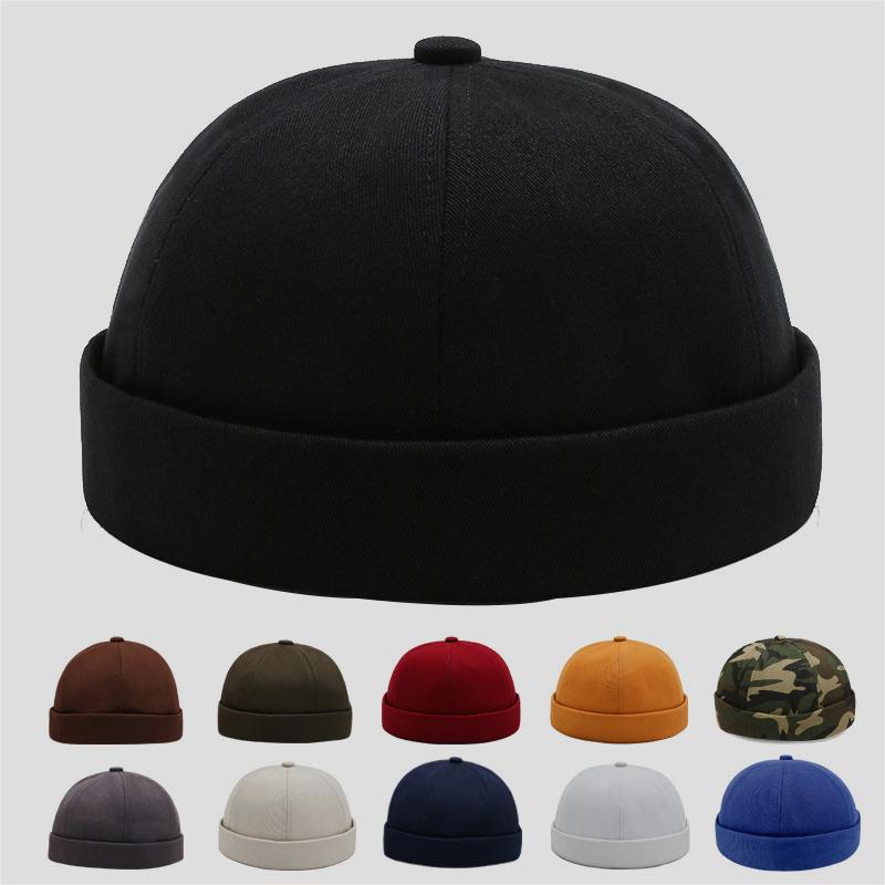 Skullcap Summer Hat Men's Autumn Brimless Cotton-padded Cap