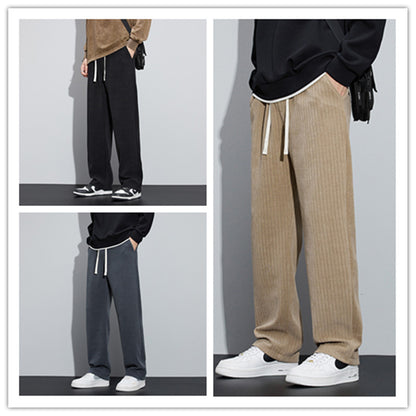 Fleece-lined Thickened Corduroy Pants Men's