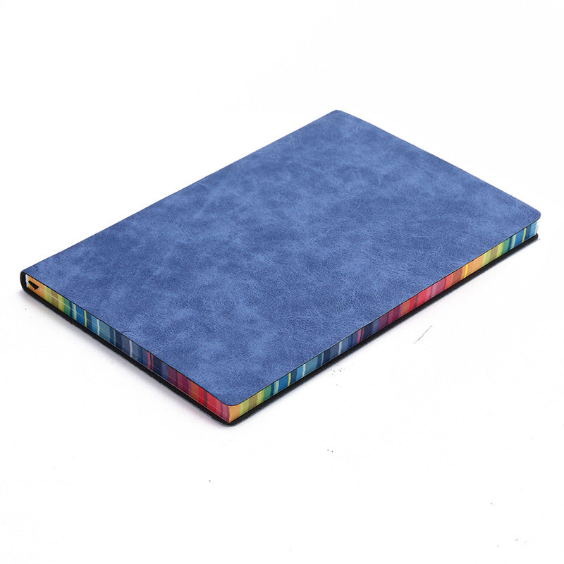 Colorful Rainbow Side A5 Leather Cover Notebook