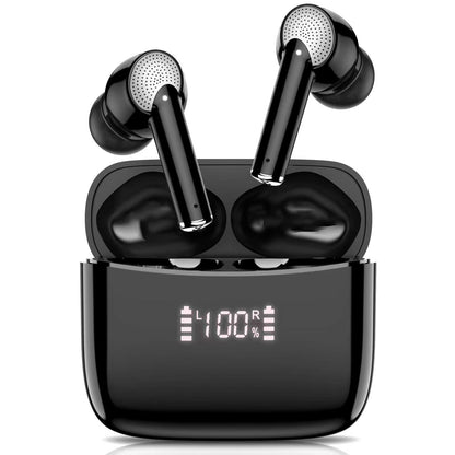 Touch Control Bluetooth Mini Earphones for Sports Music Stereo Digital Display in-ear Wireless Earbuds