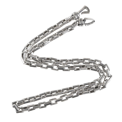 S925 Silver Antique Finish Chain Punk Thick Type Necklace