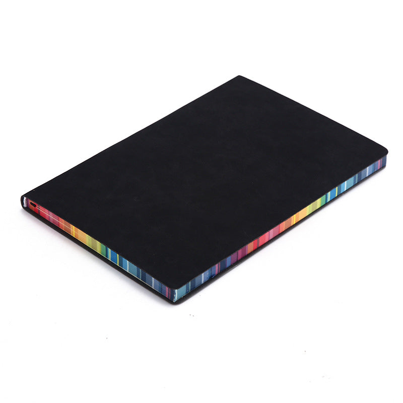 Colorful Rainbow Side A5 Leather Cover Notebook