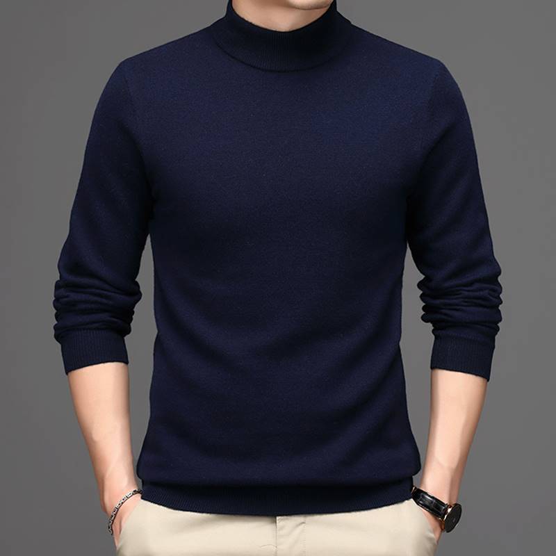 Pure Cashmere Sweater Men's High Neck Thickened Style