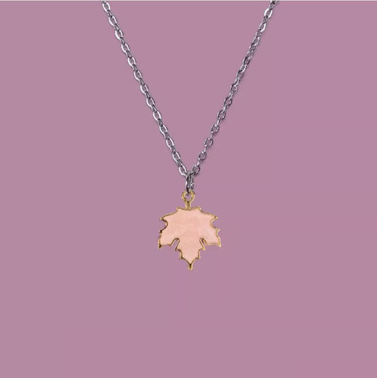 Blue Maple Leaf Simple Alloy Long Sweet Necklace