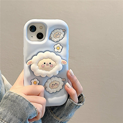 Cartoon Sheep Stand Phone Case