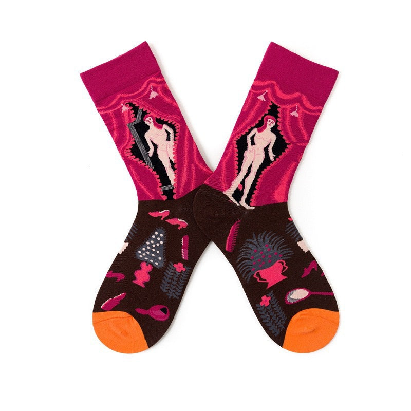 Artistic Women's Socks Jacquard Street Sesh Retro