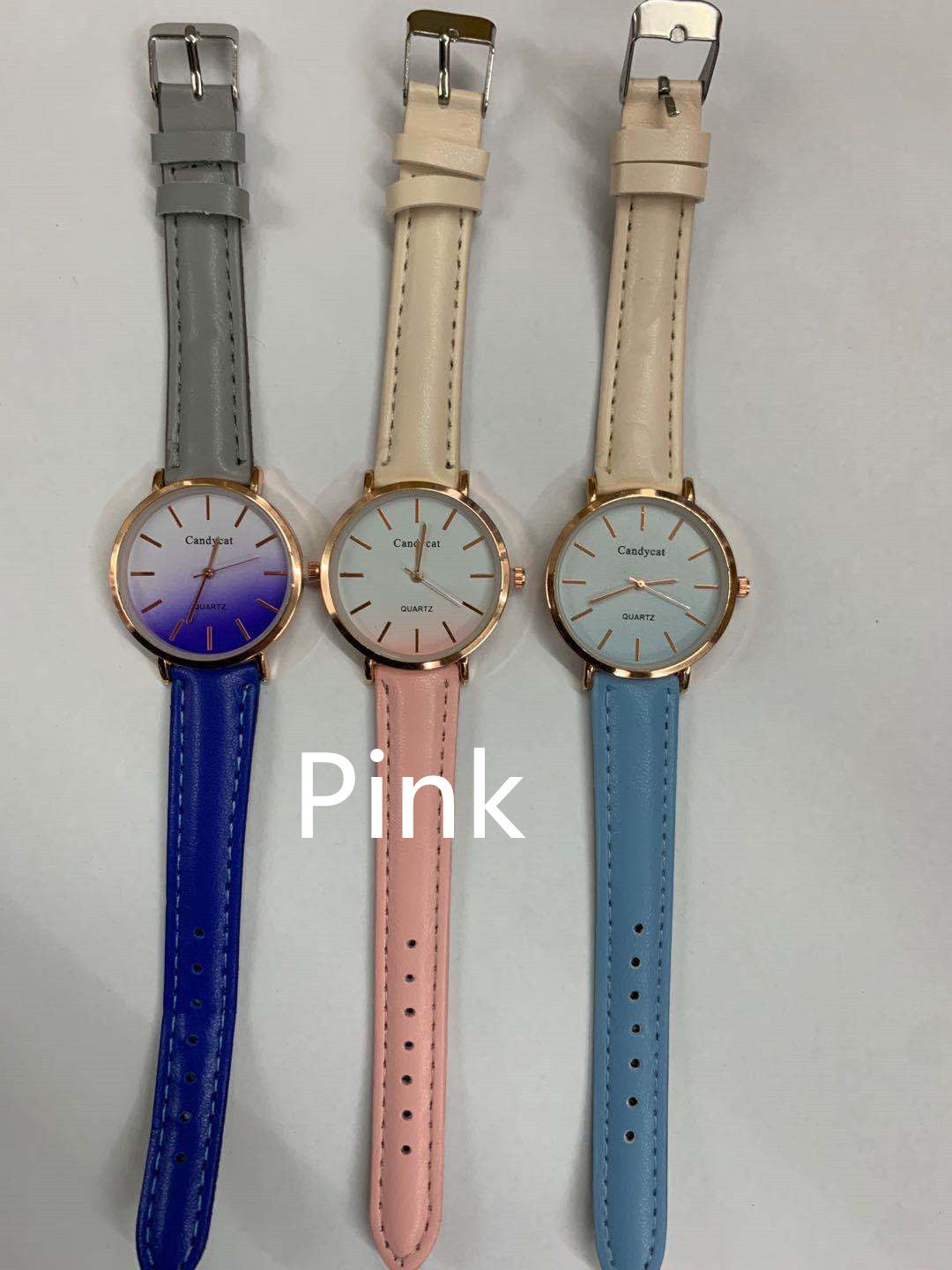 Women's Fashion Gradient Belt Quartz Watch Bracelet Set