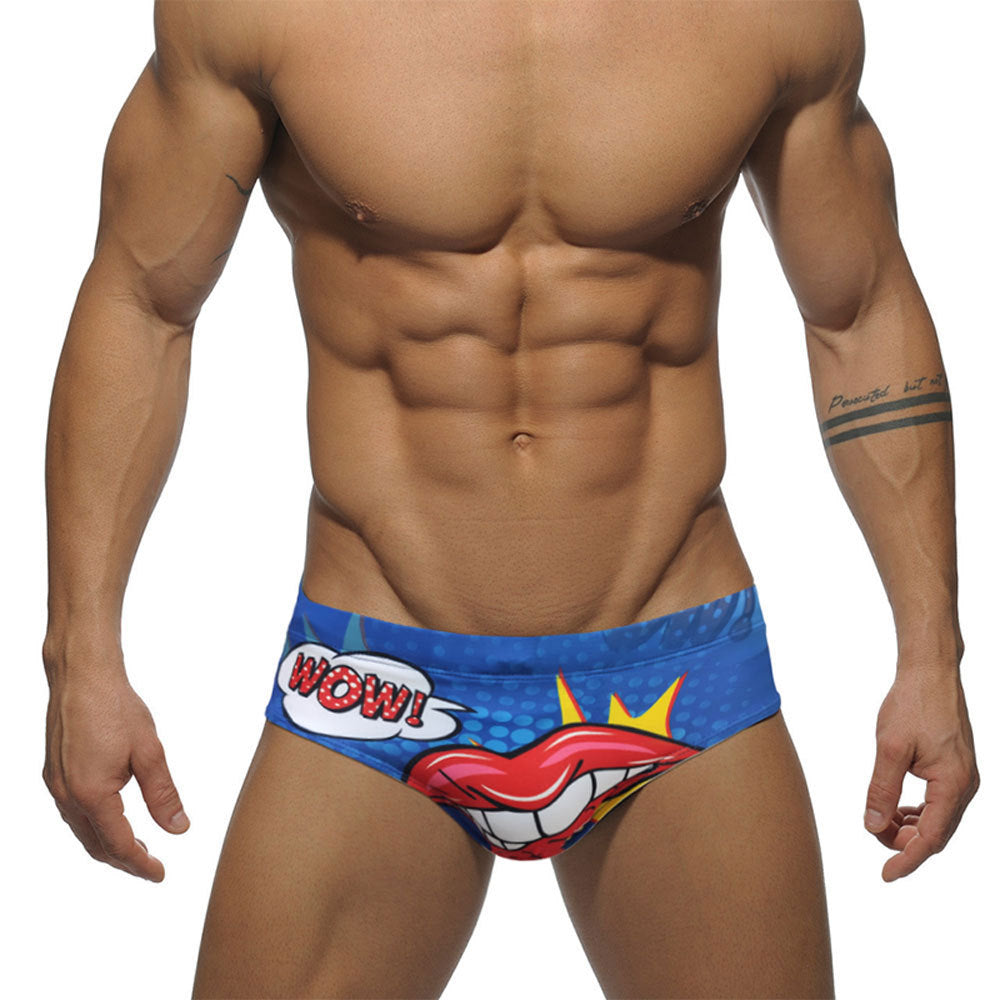 Men's Triangle Bikini Bottoms With Cups