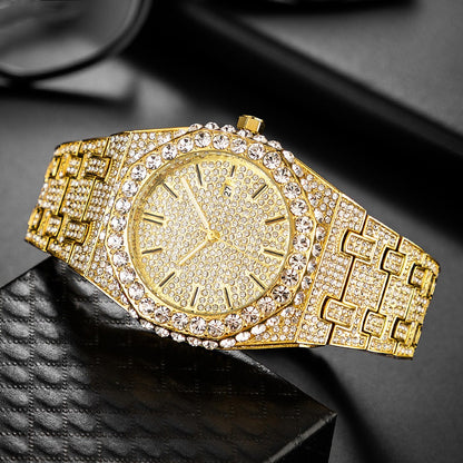 Fashion Starry Diamond Men's Quartz Watch