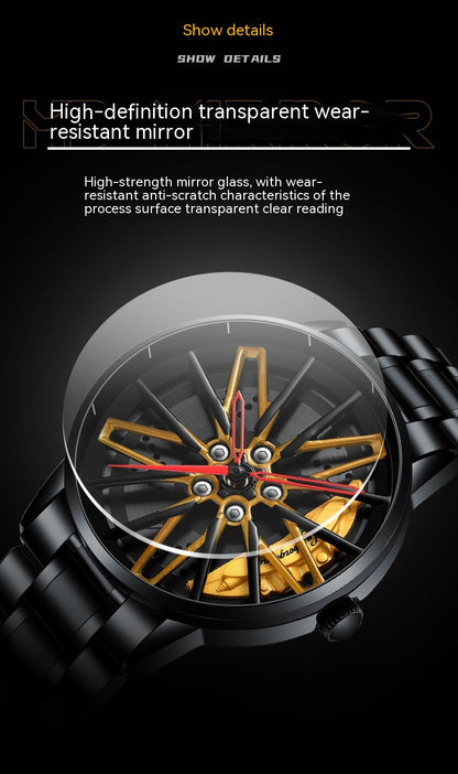 Rotating Wheel Watch Three-Dimensional Hollow