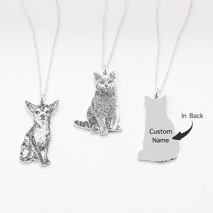 Personalized Stainless Steel Character Pet Necklace