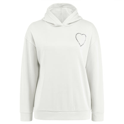 Women's Hoodie Long Sleeve Sweatshirt With Hollow Heart-shaped Design On The Back Loose Tops