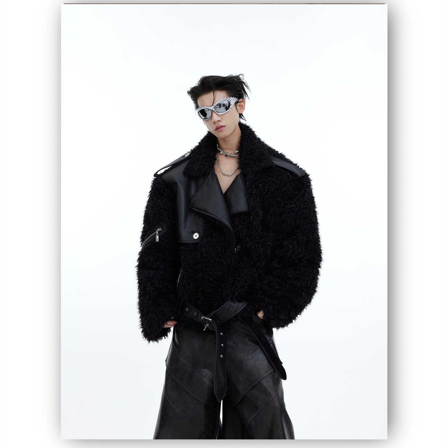 Heavyweight Deconstructed Plush Fur Cotton Jacket