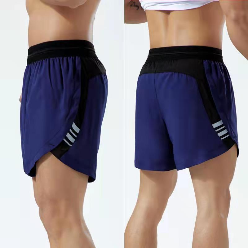 Men's Quick-drying Breathable Safety Fake Two-piece Double-layer Sports Shorts