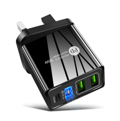 Dual USB Fast Charge Mobile Phone Charger Multi-port USB With PD Charging Head