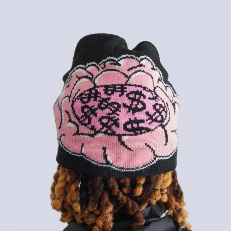 Y2g Retro Beanie Brain Print Knitted Hat