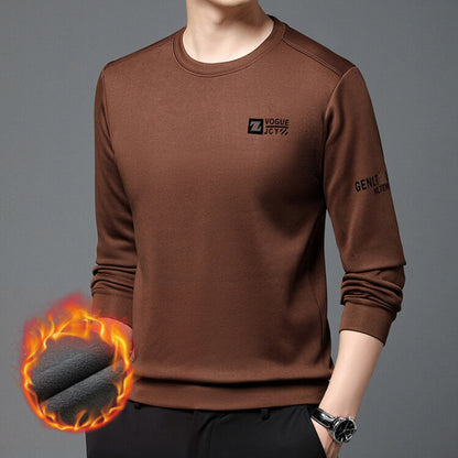 Autumn And Winter New Fleece-lined Thickened Men's Sweater