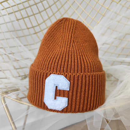 Simple Large C Woolen Cap