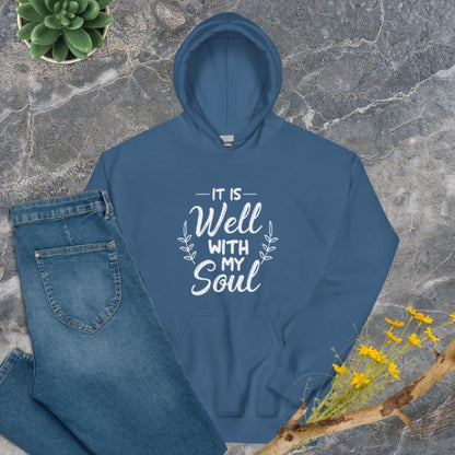 European And American Printing And My Soul Velvet Padded Hooded Sweatshirt