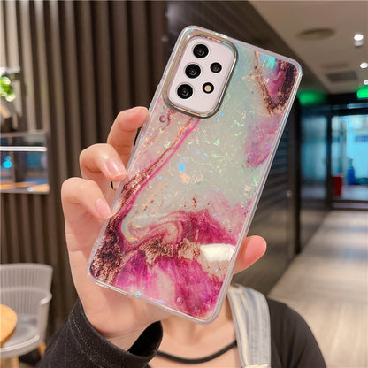 Kauri Watercolor Marble Rainbow Fish Scale S22 Phone Case S22 Anti Fall Case S22 Protective Case S21FE Mobile Phone Case