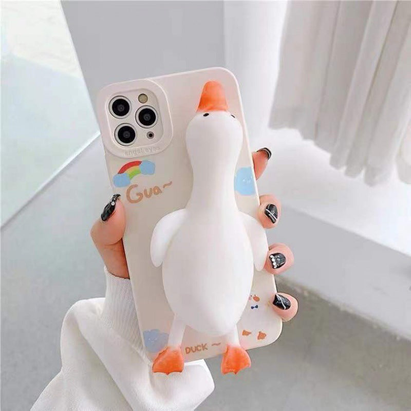 Ins Cartoon Kneading Duck Mobile Phone Shell Silicone