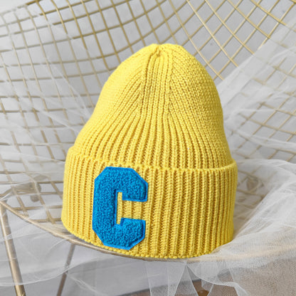 Simple Large C Woolen Cap