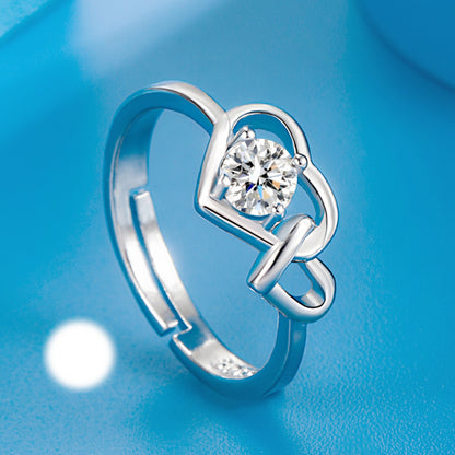 Heart Shaped Love Hollow Ring For Women