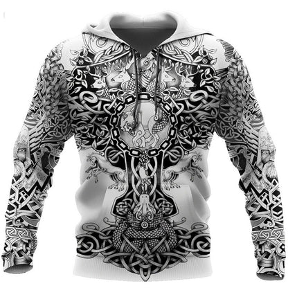 Spring And Autumn Fashion 3D Sweater Viking Warrior Printing