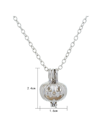 Luminous Evil Pumpkin Pendant Necklace