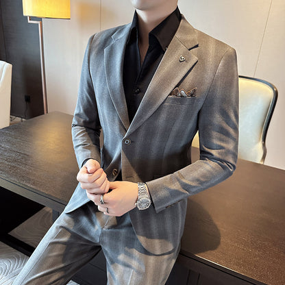 Leisure Suits For Men Business Formal Wear Two-piece Set