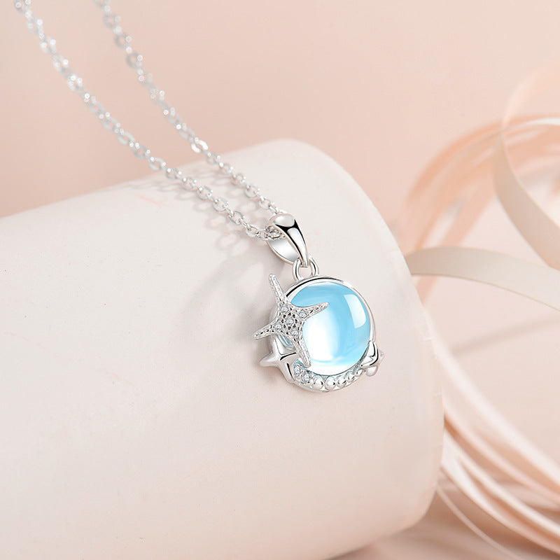 Fashion Moonlight Stone Pendant Necklace