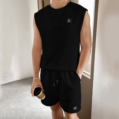 Men's Sport Suit Suit Sleeveless Tank Top Shorts Two-piece Set