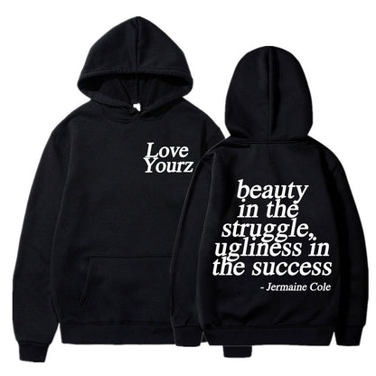 Cole Dreamville Love Yourz Lyrics Print Hooded Vintage Fas