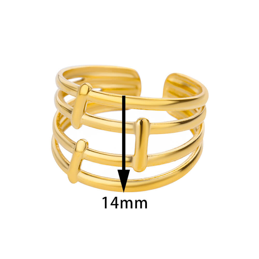 Women's Stainless Steel Open Ring