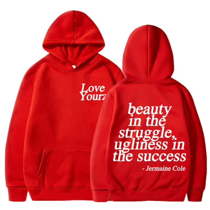 Cole Dreamville Love Yourz Lyrics Print Hooded Vintage Fas