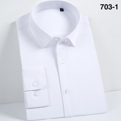 French Cufflinks Shirt Bamboo Fiber Long Sleeve Shirt