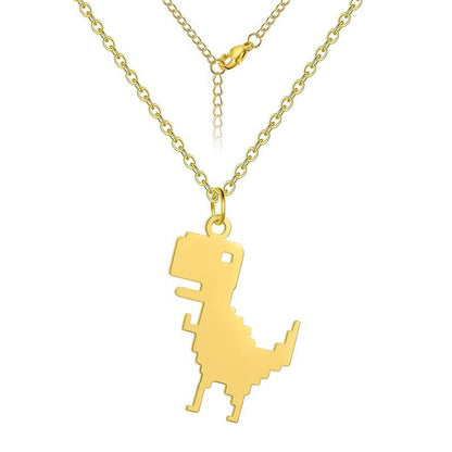 Titanium Steel Cut Cartoon Cute Animal Necklace