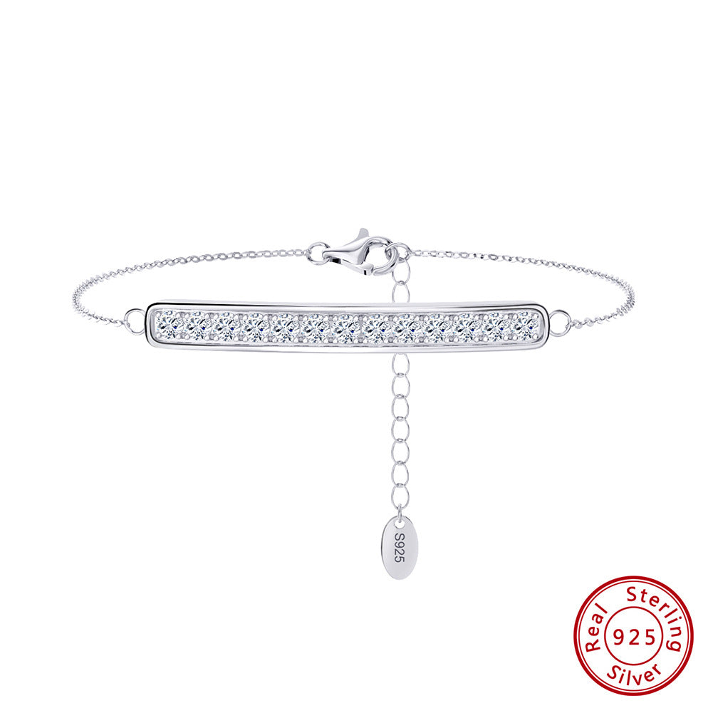 All-match Inlaid Zircon Single Row Anklet