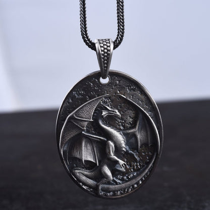 Men's Western Dragon Animal Hip Hop Pendant Necklace